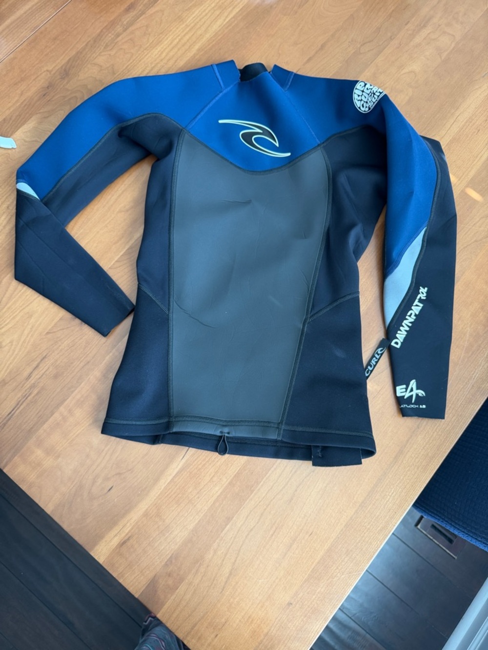 Rip Curl Women’s Blue and Black Neoprene Surf Jacket